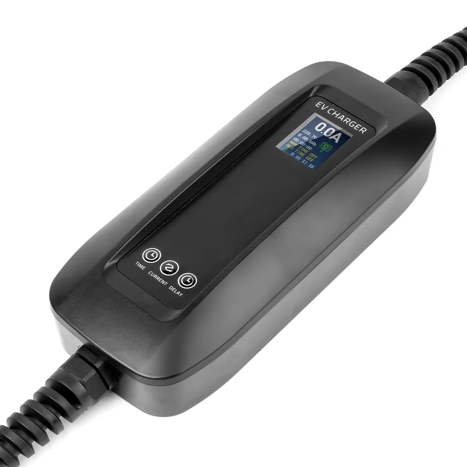  bokman Cable Recharge Voiture Electrique, Type 2 EV Portable  Chargeur 2 Pin IP67 Imperméable avec Écran, 3,6kW, 6-16A, 8 Mètres