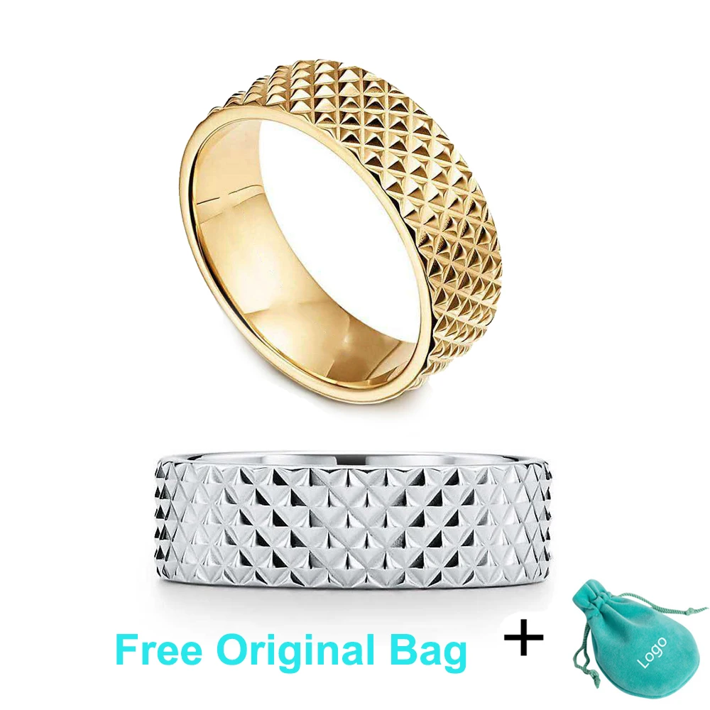 New Design men Rings High end Sterling Silvers S925 Fashion icecut Lady Ring brand Jewelry Holiday Gift Luxury LOGO Bag | Украшения и