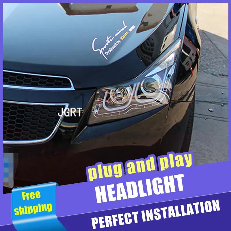 Автомобильный стиль светодиодный фары для Chevrolet Cruze 2010- для Cruze Головной фонарь светодиодный DRL Объектив двойной луч H7 HID Xenon bi xenon объектив
