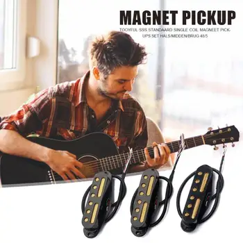 

3pcs/set Single Coil Magnet Pickups Excellent Durable Cooper Magnet Black Neck/Middle/Bridge Electric Guitar Tackles