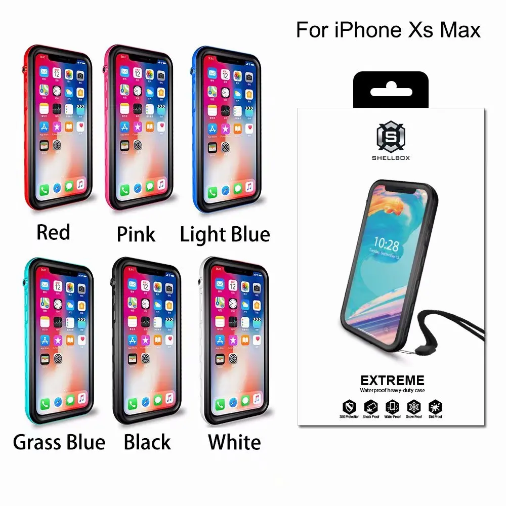 Ip68 водонепроницаемые защитные чехлы для телефонов для Apple iPhone XS XR XS Max X Дайвинг Плавание aquatics Спорт на открытом воздухе ударопрочный чехол