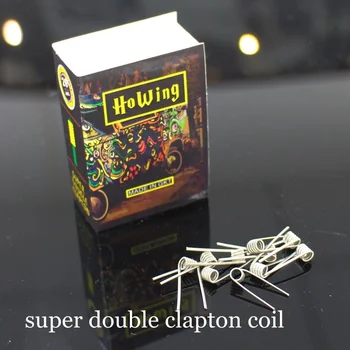 

Super Double Clapton NI80 Prebuilt Coil Nichrome 80 Wire 0.3oh 15pcs Pre-built Coils Premade Wrap Howing Book Wires