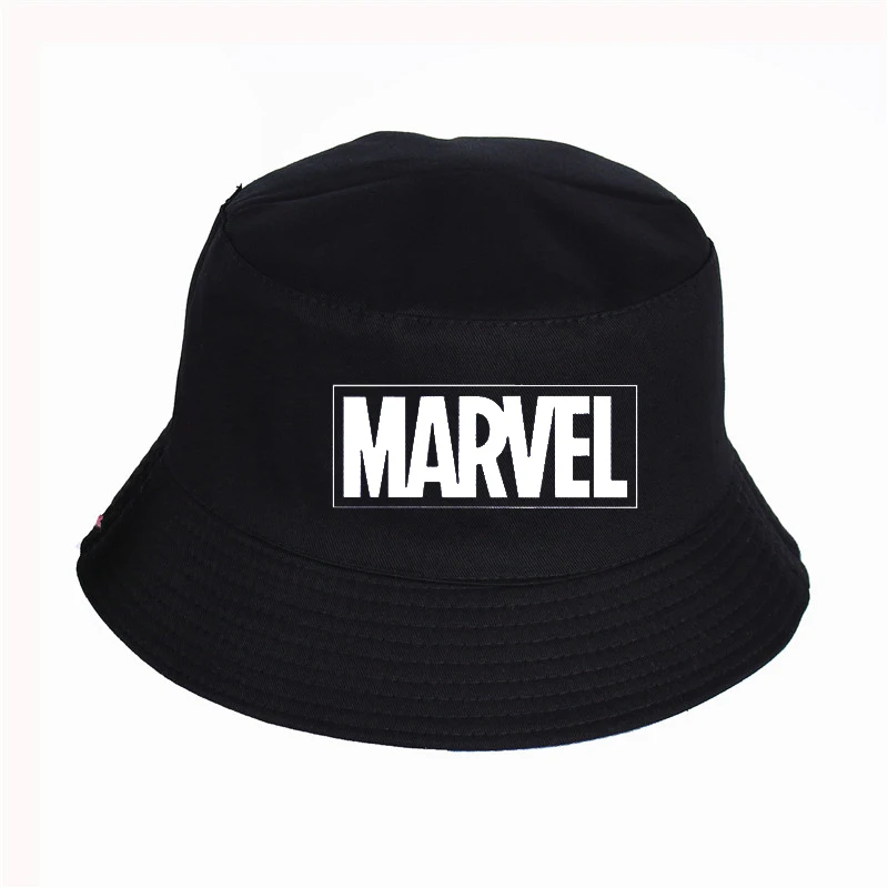 Новинка MARVEL Мстители шапка с принтом женская мужская Панама, шляпа-Панама MARVEL Мстители логотип дизайн плоский солнцезащитный козырек рыбалка, рыбак шляпа