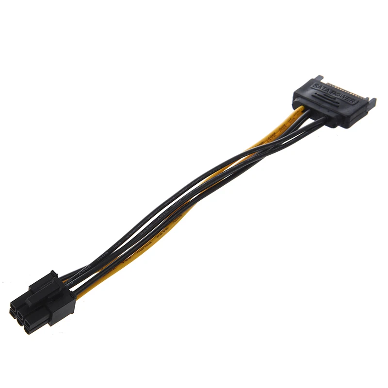 HOT-PC SATA 15 контактов папа к ATX 6 Pin женский кабель питания конвертер 7,9"