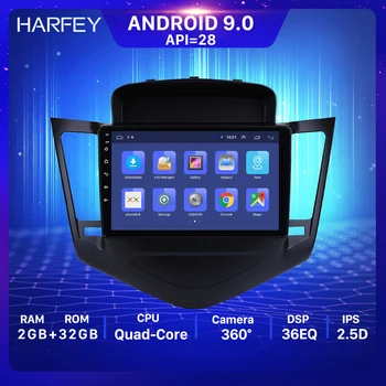

Harfey 9" GPS Navigation Android 9.0 for Chevrolet Cruze 2013 2014 2015 car multimedia player Radio with Bluetooth USB OBD2