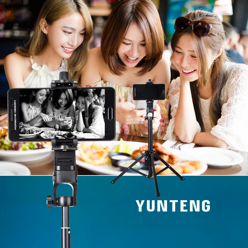 Селфи палка Yunteng 1388 1688 51in с беспроводной зарядкой и дистанционным управлением по