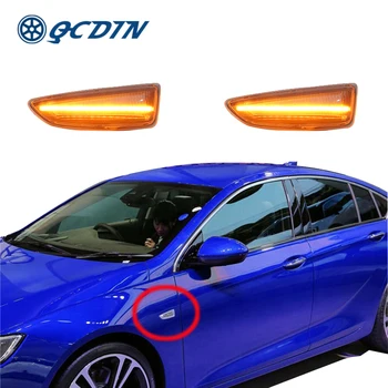 

QCDIN For Opel For Astra J 2009-2015 Side Marker Light Turn Signal Light Adapter Signal Light For Opel Insignia B Grandland X