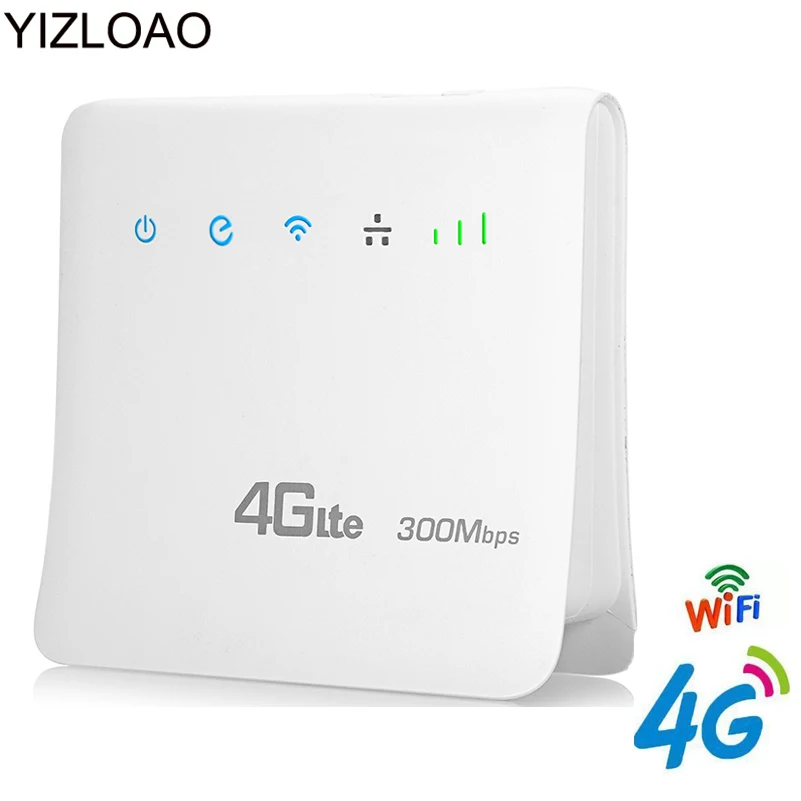 Wi Fi маршрутизатор YIZLOAO CPE 300 Мбит/с со слотом для SIM карты|Беспроводные роутеры| |