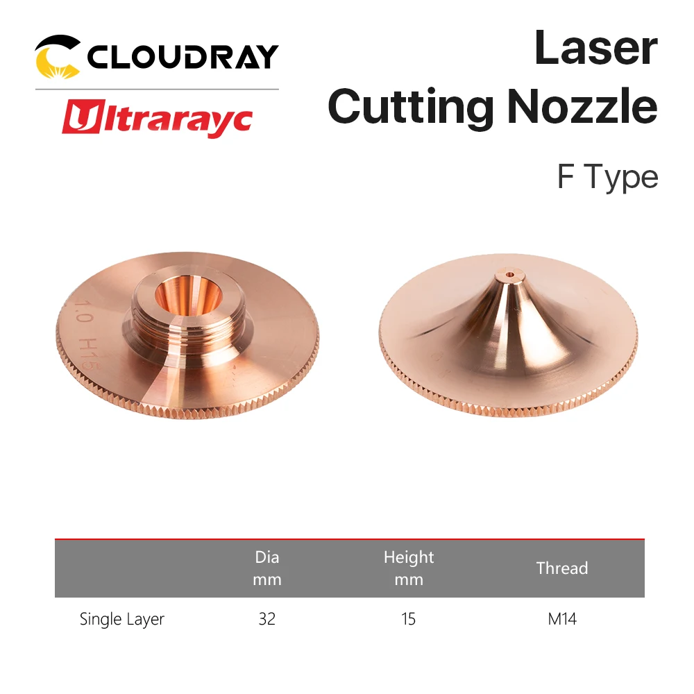 Ultrarayc Laser Nozzle for Raytools Single Double Chrome Plated Layers D32 Caliber 0.8mm-4.0mm