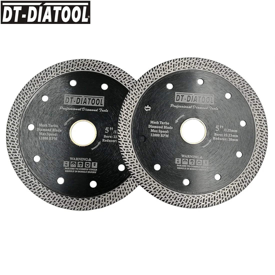 DT-DIATOOL 2 шт. диаметром 125 мм/5 дюймов горячепрессованный спеченный режущий диск