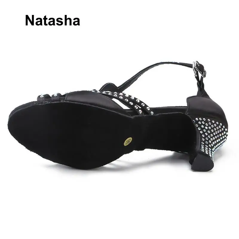Обувь для латиноамериканских танцев Natasha атласные туфли бальных мягкая подошва