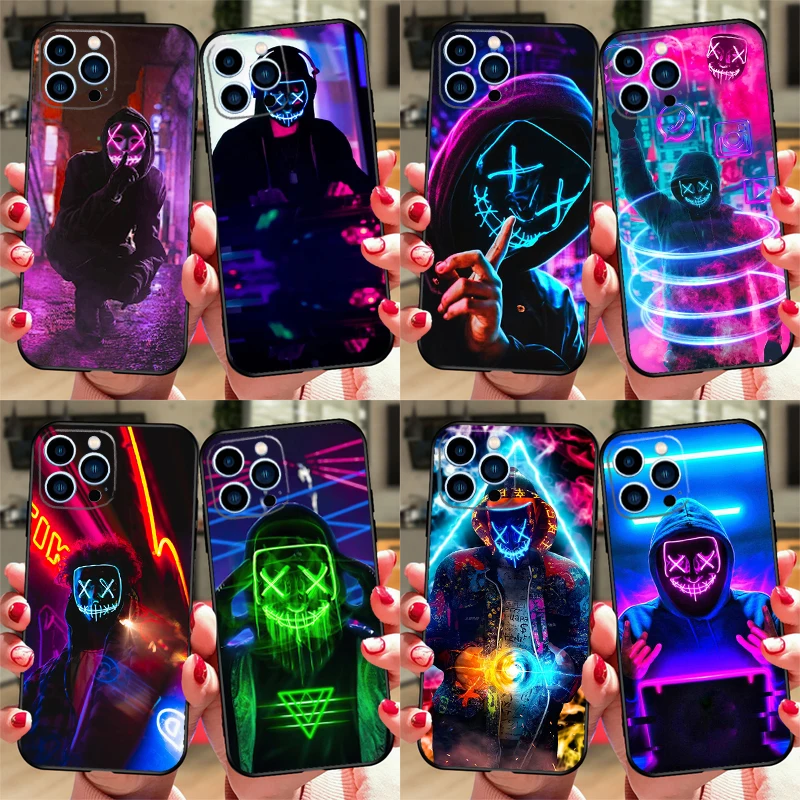 Чехол DJ Man с противогазовой маской для iPhone 13 11 12 Pro Max XS XR X 8 7 6S Plus mini мягкий чехол
