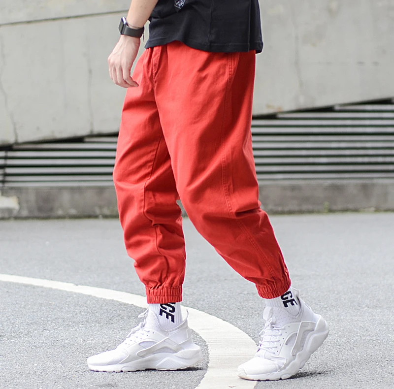 Модные уличные мужские джоггеры свободного кроя с вышивкой; дизайнерские брюки в стиле хип-хоп; мужские шаровары; брюки-карго; Hombre