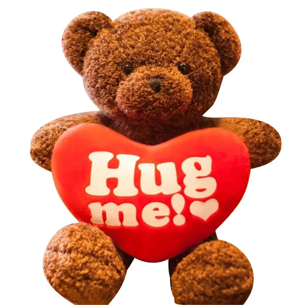 38 см плюшевая игрушка медведь 4 вида HUG ME напечатанные мягкие животные кукла с