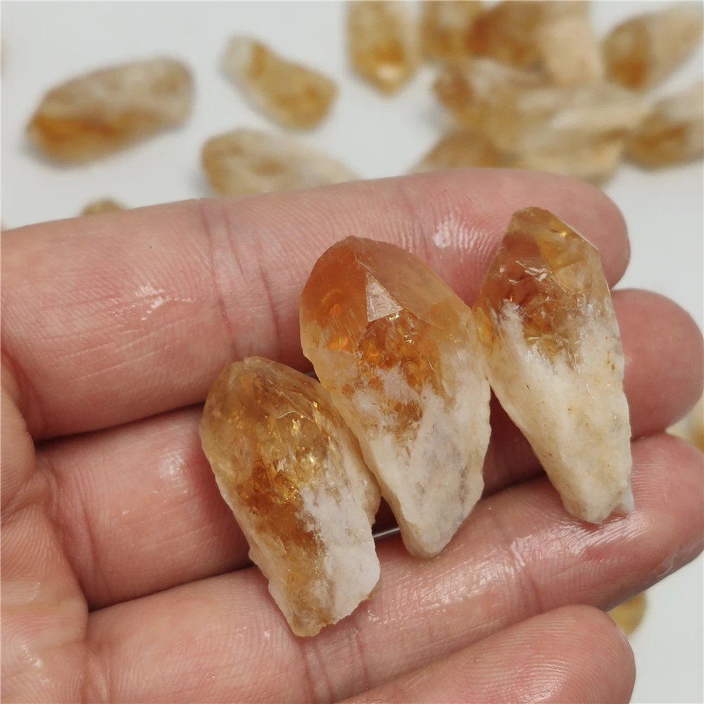 50g Quality Natural Brazilian Citrine Stone Yellow Quartz Crystal