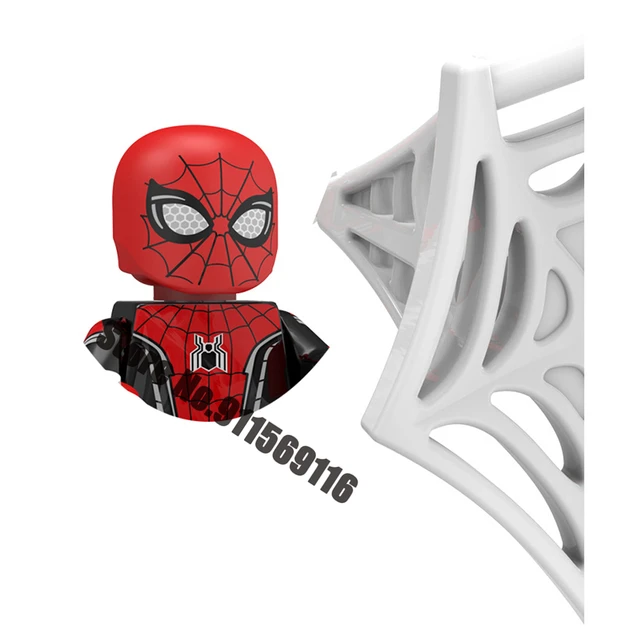 Superhero Spiderman Suit Building Blocks Bricks Mysterio Peter Parker Miles Morales Action Figures Kids Toys Christmas Gifts I-XP202