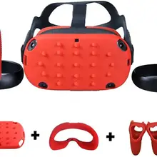 Новейшее Силиконовое защитное покрытие на голову, маска для лица, накладка, оболочка, кожа для Oculus Quest VR, очки, контроллер, накладка, защита от пота