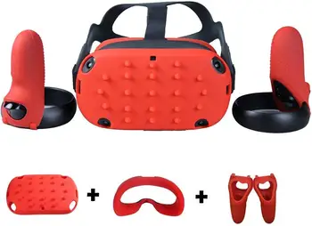 

Newest Silicone Protective Head Cover Eye Face Mask Pad Shell skin for Oculus Quest VR Glasses Controller Grip Cover Sweatproof