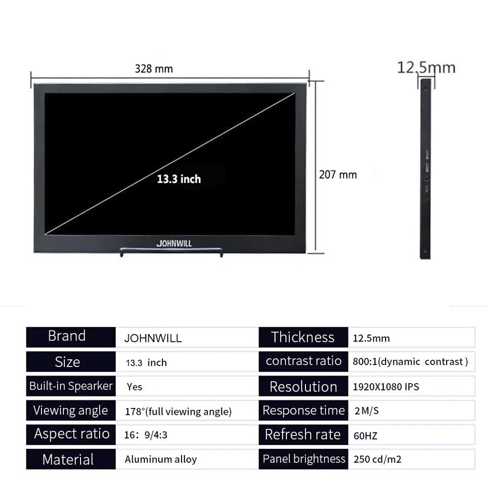 13,3 дюймов 2K сенсорный экран портативный компьютерный игровой монитор ПК HDMI PS3 PS4 Xbo x360 ips ЖК-дисплей монитор для Raspberry Pi
