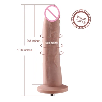 Hismith 26cm Vibrating Dildo with 3 Speeds 4 Modes with KlicLok Connector Slight Curved Silicone Dong Amazing Series long dildo 2