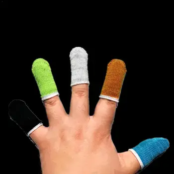 

2PCS Professional Touch Screen Thumbs Finger Sleeve Mobile Gloves For Pubg Phone Gaming Game T6X2