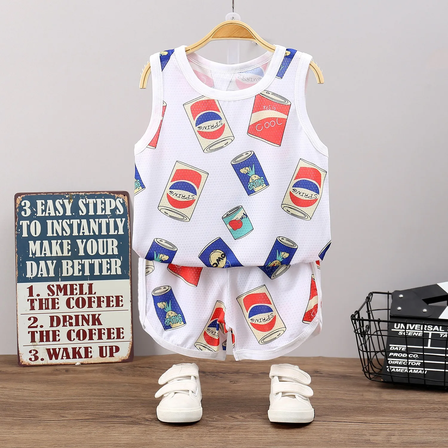 Summer Kids Clothing Sets Quick-drying Suit Boys Sports Sets Girls Sleeveless T Shirts + Shorts 2pcs/set Baby Clothes Suit kids clothing set kids sports suit children sports suit