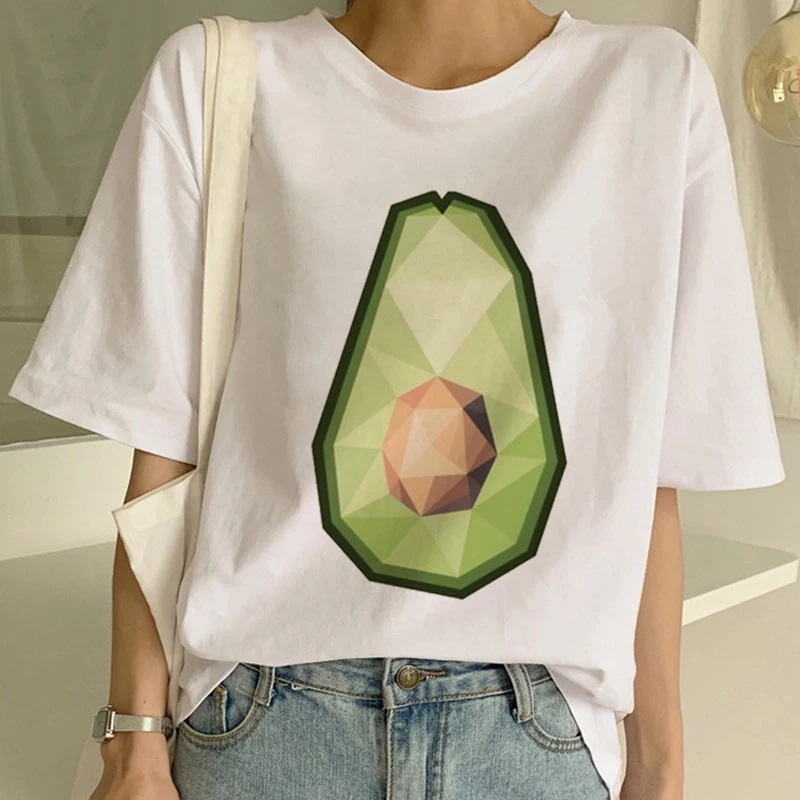 New-Avocado-Shirt-Vegan-T-Shirt-Women-Harajuku-Kawaii-Short-Sleeve-T-shirt-Vogue-90s-Korean(4)