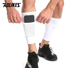 AOLIKES 1 пара футбольные Защитные носки щитки с карманом для Футбольные Щитки на голень наколенник поддержка взрослых поддержка икр носок