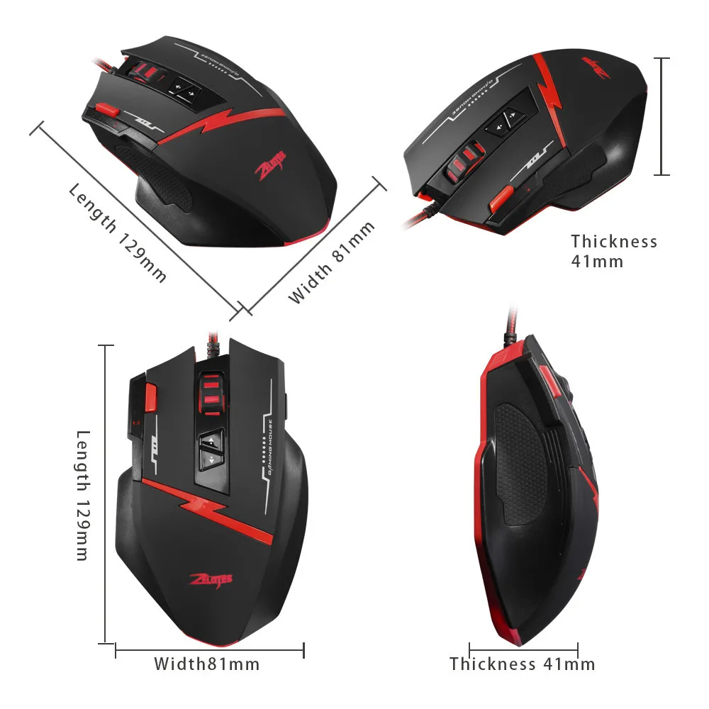 OMESHIN программируемые 8 кнопок светодиодный оптическая USB игровая мышь Мыши 1000-2500 dpi для рабочего стола/ноутбука