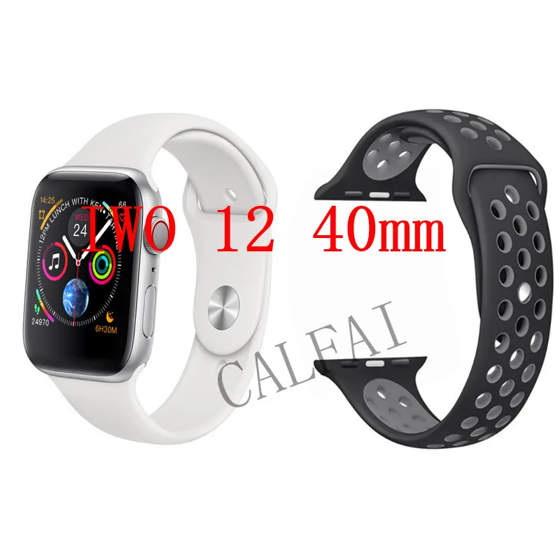 IWO 12 40 мм смарт часы серии 5 1:1 Смарт часы 30+ watchfaces с Siri ЭКГ протектор чехол PK iwo 9 8 10 - Цвет: Прозрачный
