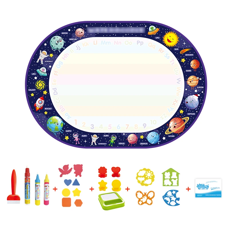 Coolplay Magic Water Drawing Mat Doodle Mat & Pens Baby Play Mat  Rug Montessori Toys Painting Board Educational Toys for Kids 9