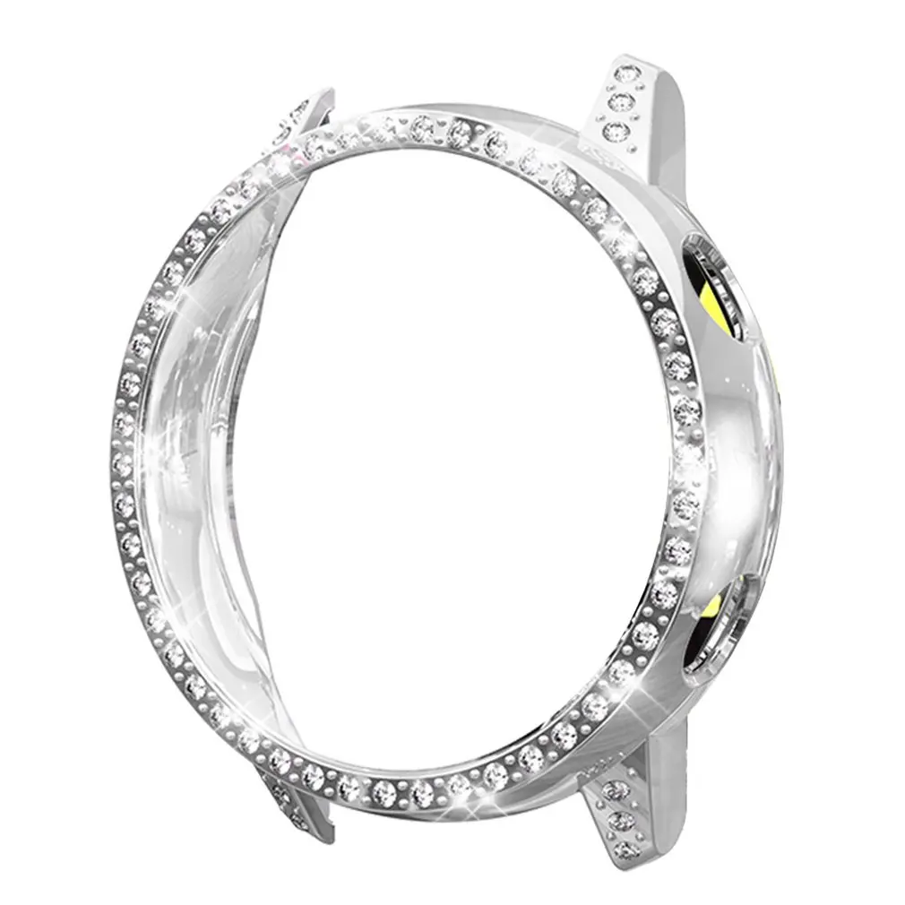 white Для Galaxy Watch Active Smart Watch инкрустированный бриллиантами Чехол ударопрочный износостойкий защитный чехол для экрана часов - Цвет: white