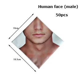 Human face male 100 шт./компл. жиронепроницаемый крафт-бумажный хлеб для бутербродов Упаковочные пакеты для торта пончик, хлеб Упаковочные пакеты для еды - Цвет: Human face male