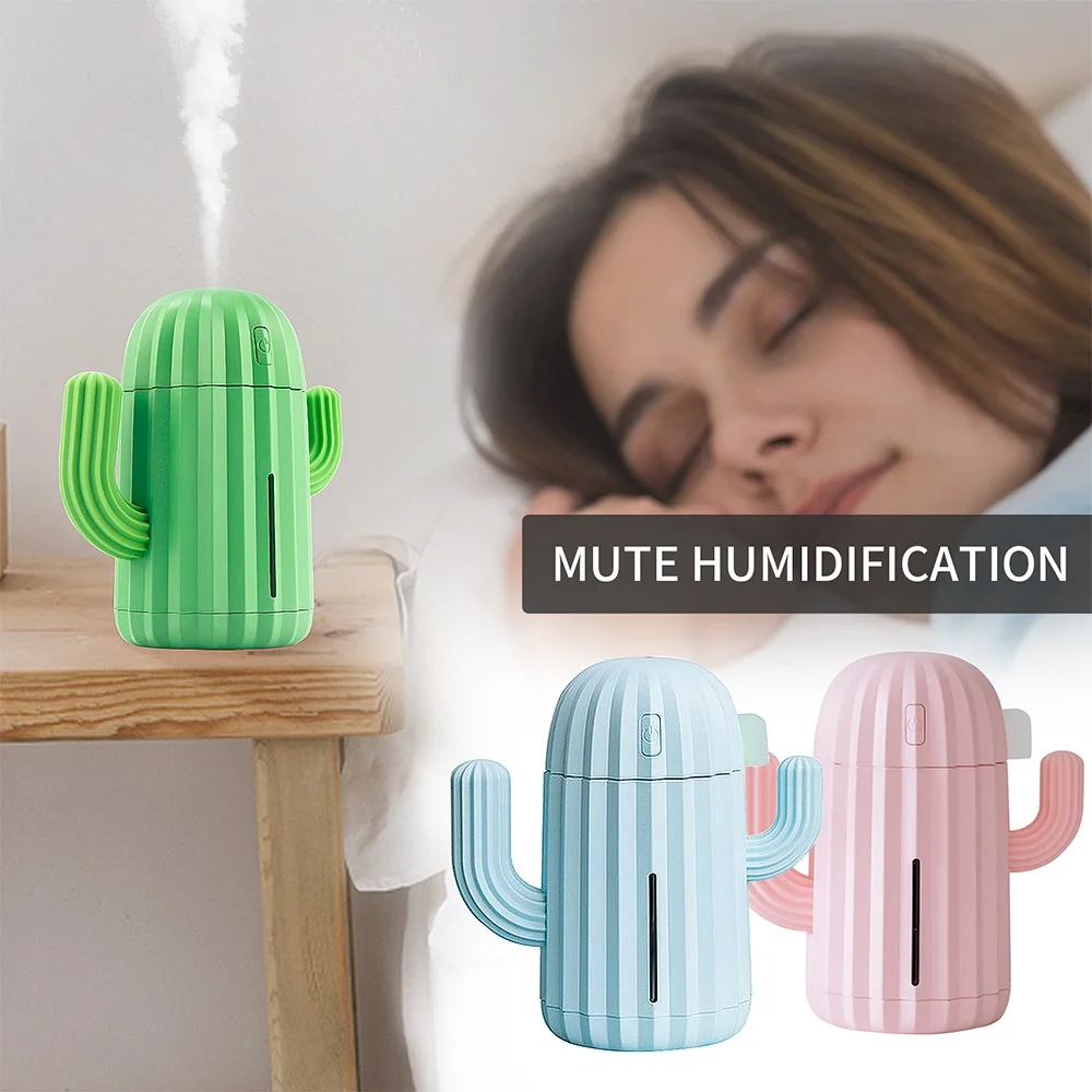 

340ML Cartoon Air Humidifier Essential Aroma Oil Diffuser USB Ultrasonic Air Purifying Mist Maker Humidifier Filter For Car&Home