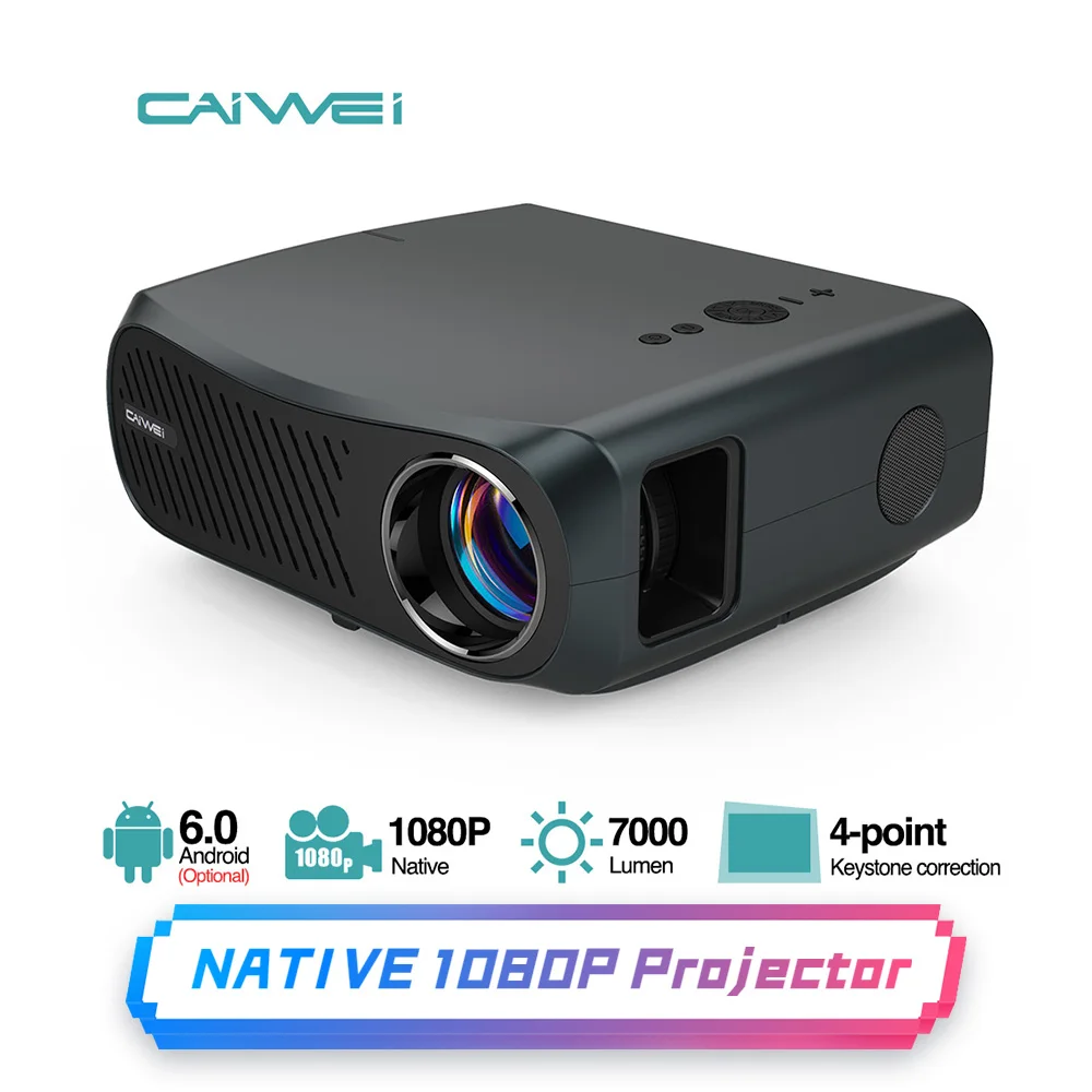 Beam Projector 4K Android 6.0 Bluetooth Wifi Full HD 1920x1080 Native Support 7200 Lumens Wireless Home Theater Video Projector
