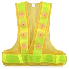 Высокая видимость светодиодный светильник жилет безопасности светоотражающий жилет движения Открытый Ночной Предупреждение отражатель Бег Велоспорт#40