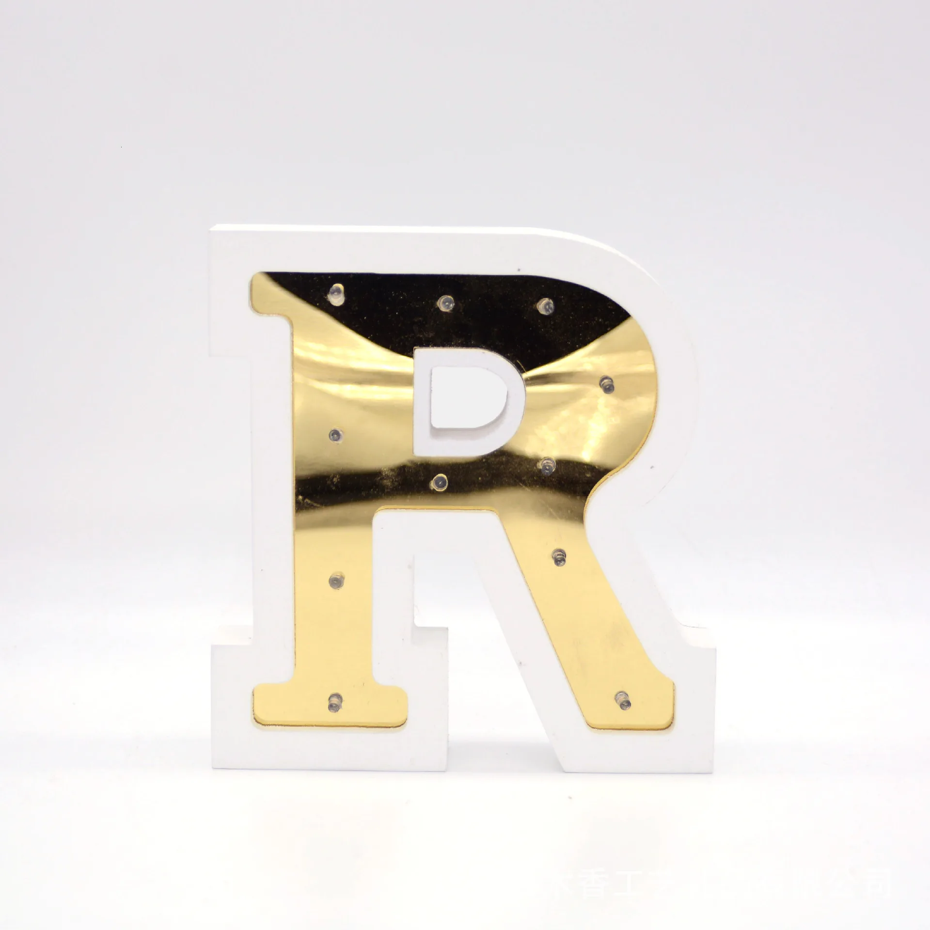 LEDIARY Wooden LED Letter Night Lights Golden A-Z Sign Alphabet HOME LOVE Wedding Birthday Party Wall Table Sofa Decor Lighting