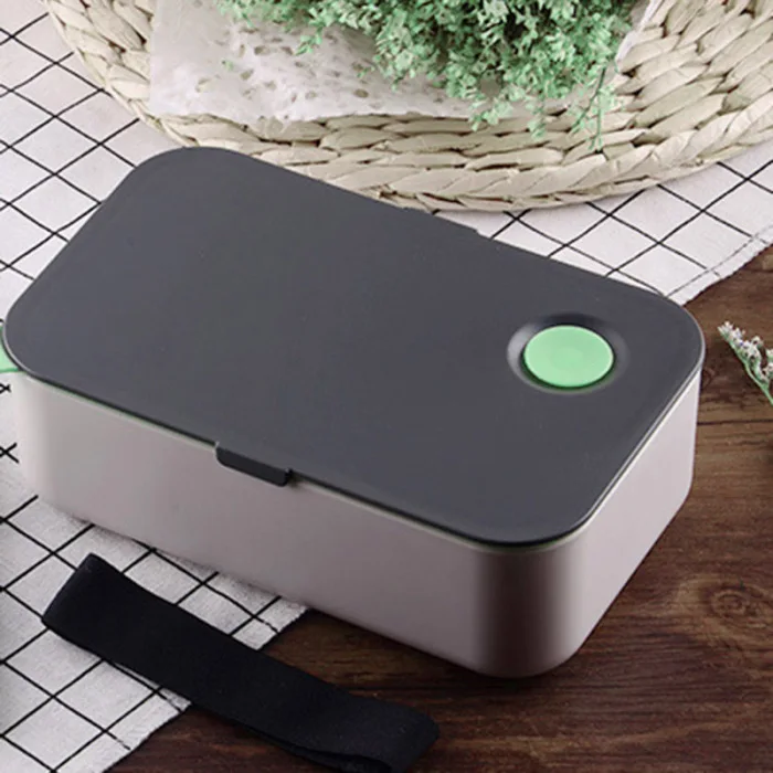 Ланч-бокс 1000 мл с 2 съемными отсеками экологичный BPA Бесплатный Bento box