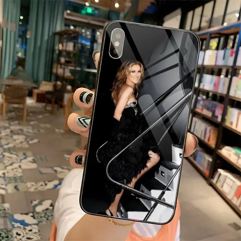 iphone wallet case Kính Mát Nữ Celine Dion Ốp Lưng Điện Thoại Kính Cường Lực Cho Iphone 5C 6 6S 7 8 Plus X XS XR 11 PRO MAX clear phone cases