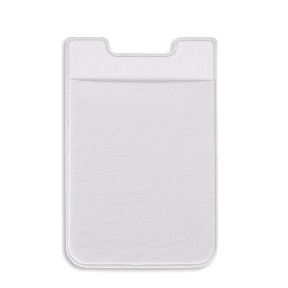1 шт. лайкровый эластичный клейкий кошелек для мобильного телефона, держатель для карт, стикер, чехол, портативный карман для телефона apple - Цвет: Белый