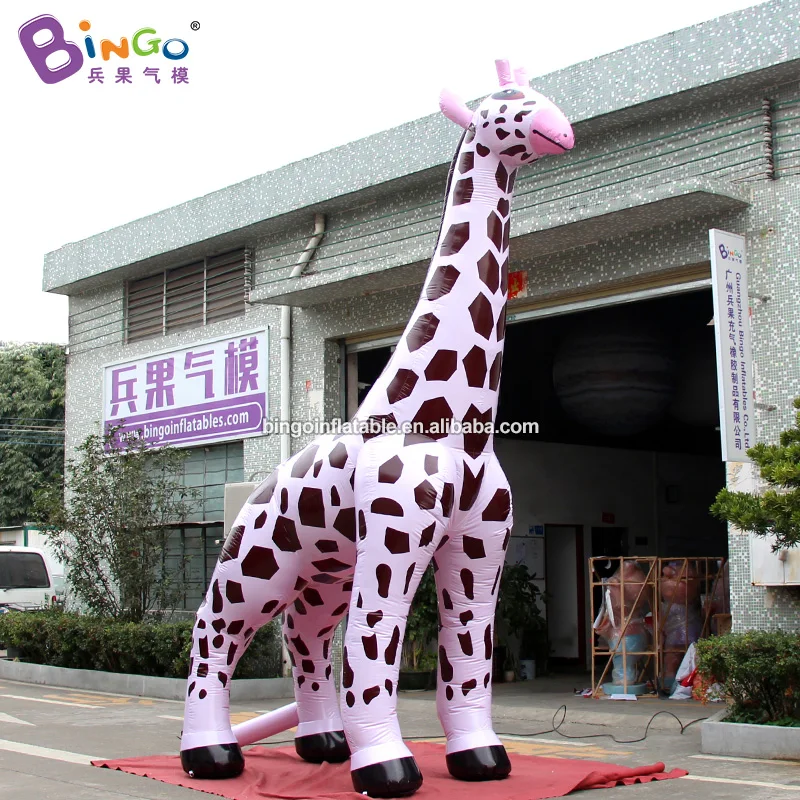 Personalized 5m Height Pvc Giant Inflatable Giraffe / 16 Feet Big