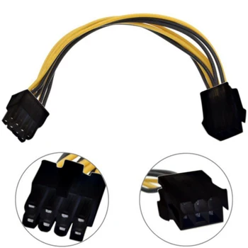 

1PC 6 Pin Feamle to 8 Pin Male PCI Express Power Converter Cable CPU Video Graphics Card 6Pin to 8Pin PCIE Power Cable