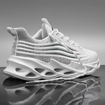Hot New Men Sneakers Cushioning Running Shoes for Men Mesh Breathable Comfortable Light Sports Men Shoes White Drop-shipping