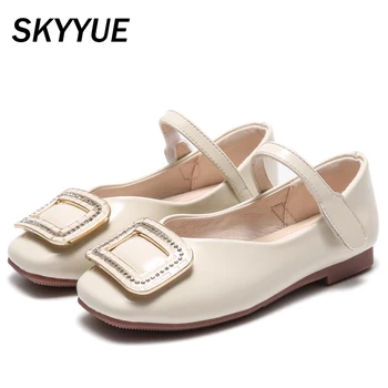 

Spring 2020 Kids Princess Shoes Baby Girls Rhinestone Brand Shoes Children Pu Leather Flats Party Pink Shoes Fashion Mary Jane