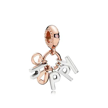

Be a happy person charms fit original pandora bracelet pendant bangle bead jewelry fashion gift for women