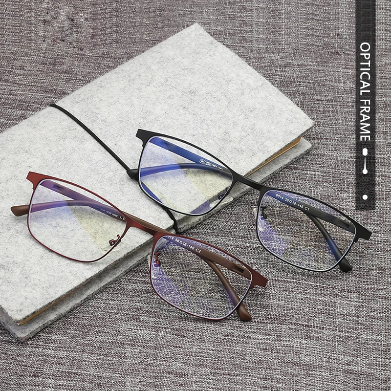 YOK'S винтажные квадратные анти Синие лучи компьютерные очки сверхлегкие металлические половинные оправы оптические очки оправы Oculos UN1341
