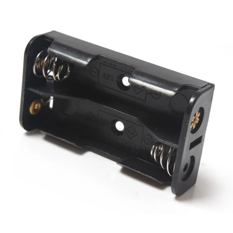 

MasterFire 400 шт./лот пластиковый 2x1,5 в AA батарейный отсек 3 в AA батарейный отсек корпус 2 слота с булавками