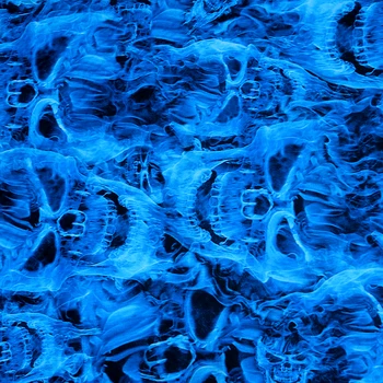 

1PC Transfer Film Blue Skull Hydrographic Film Water Transfer Printing Film Hydro Dip for Car Motorcycle Decoration 50*100cm