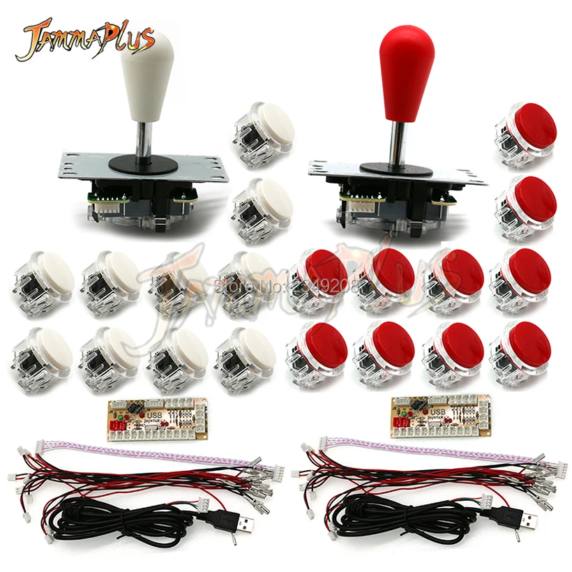 Нулевая задержка игровой джойстик DIY Kit USB энкодер для ПК raspberry Pi 4/8 позиционный джойстик с Американский мяч+ 30 мм кнопки - Цвет: as picture