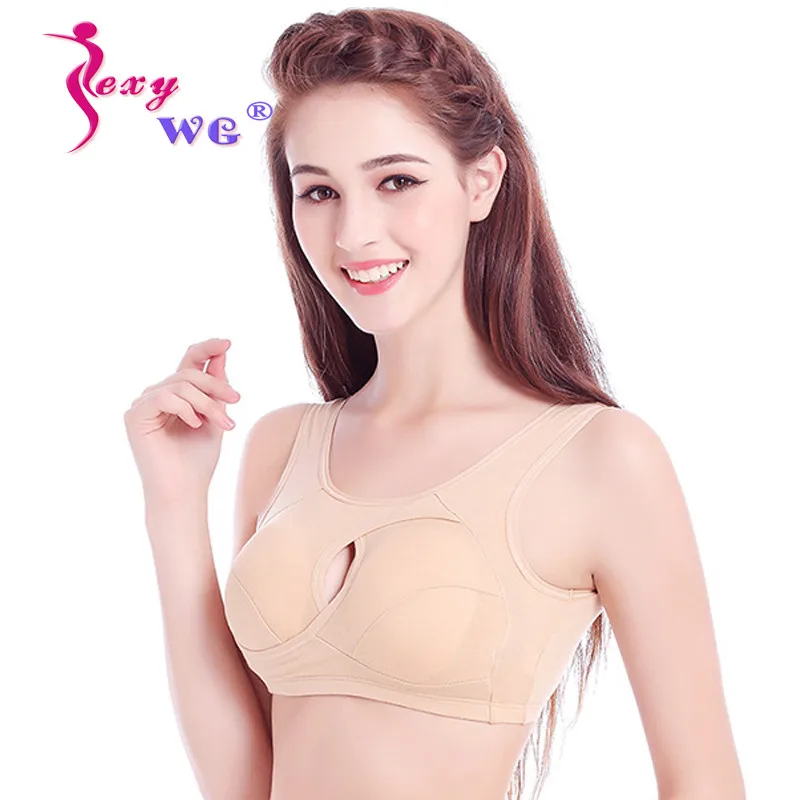 

SEXYWG Yoga Sport Bra Girls Seamless Push up Brassiere Front Hollow Gym Shirt Women Pregnent Cotton Sleep Bras Wireless Full Cup